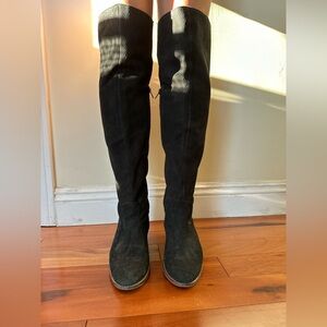 Lucky Brand Over the Knee Black Boots. little dusty just need a good cleaning:)